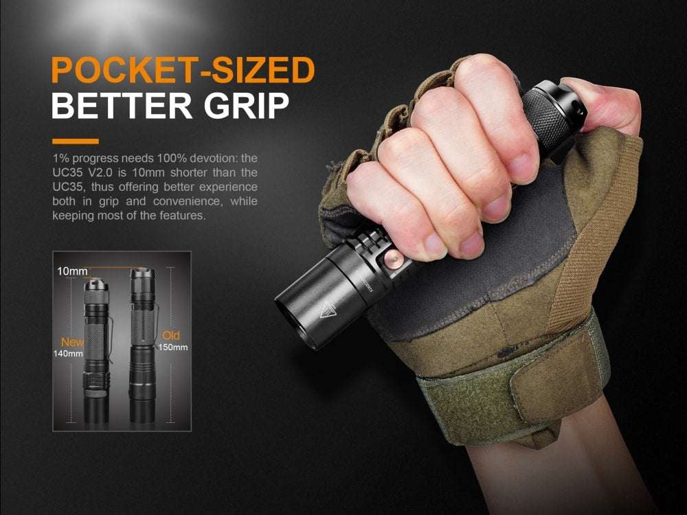 Palmarius Outdoors Fenix UC35 V2.0 LED Rechargeable EDC Flashlight Rechargeable Flashlight