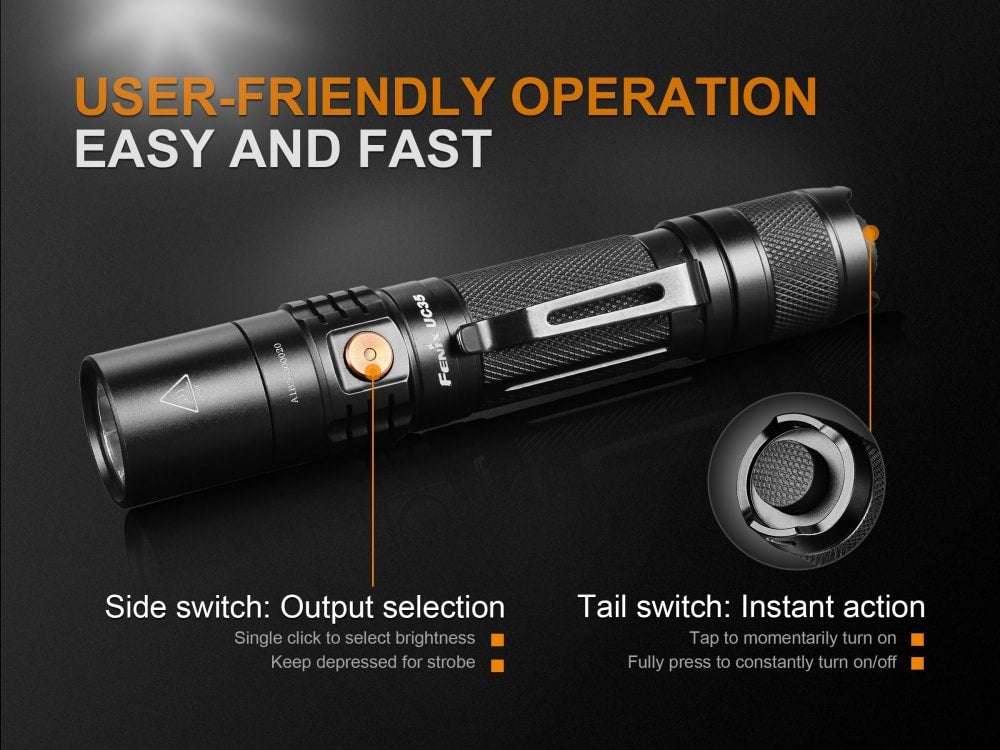 Palmarius Outdoors Fenix UC35 V2.0 LED Rechargeable EDC Flashlight Rechargeable Flashlight