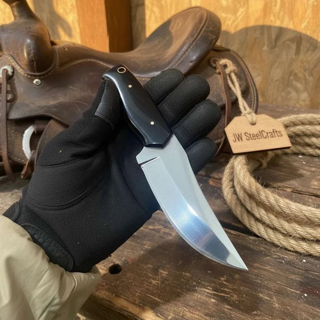 Palmarius Outdoors Finger Grip Chopper Knife 9.5" Premium Damascus with Micarta Handle Chef Knife