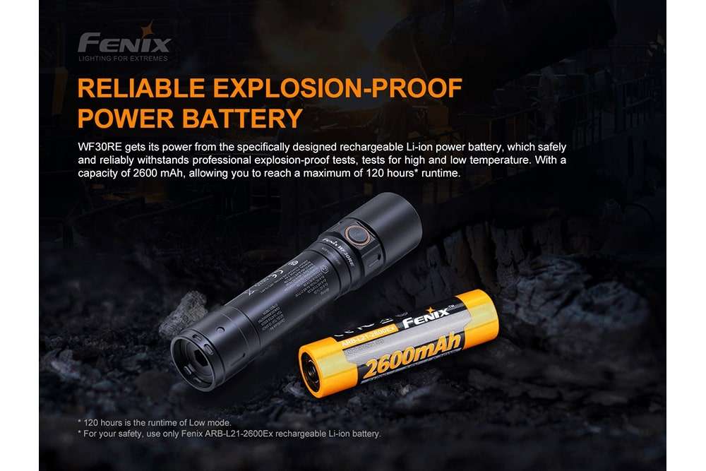 Palmarius Outdoors Fenix WF30RE Intrinsically Safe Flashlight - discontinued Work Flashlight