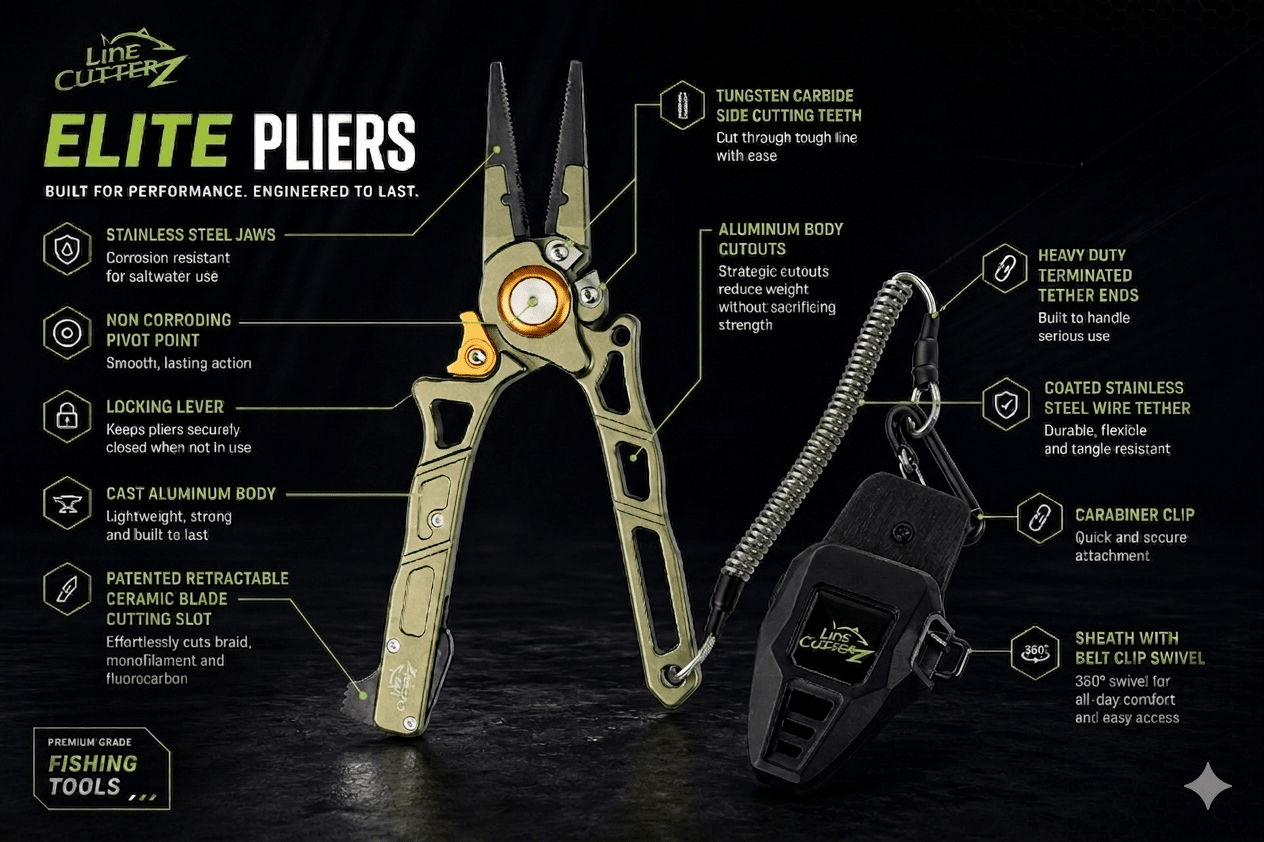 Palmarius Outdoors Line Cutterz Elite Pliers Cutter Tool
