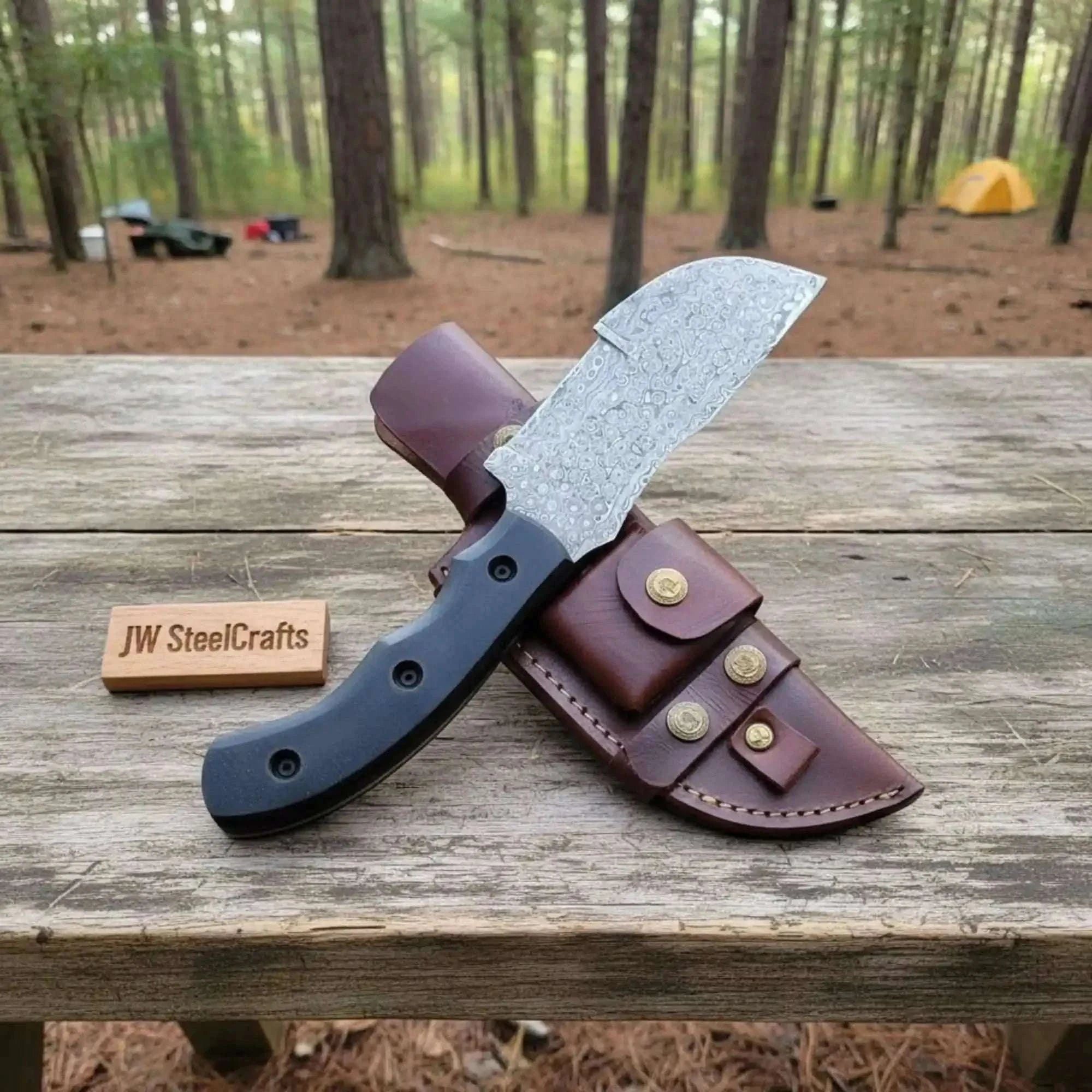 Palmarius Outdoors Custom Handmade - 12.Inches Beautiful Full Damascus Tracker knife Handmade Tracker Knives