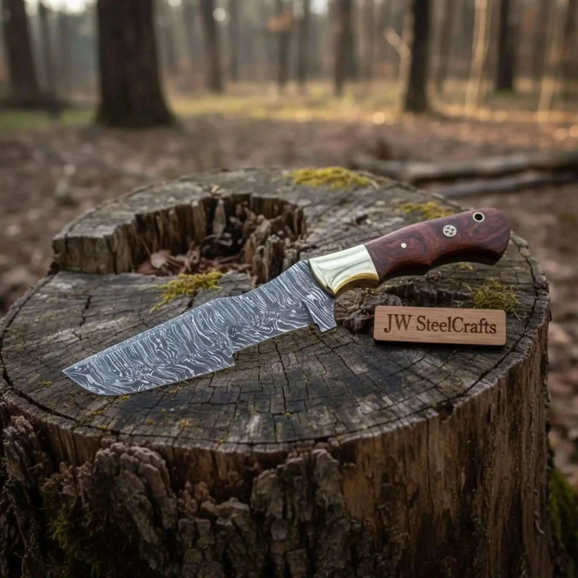 Palmarius Outdoors Custom Handmade Damascus Steel Tracker Knife / Hunting Knife DK-0129 Handmade Tracker Knives