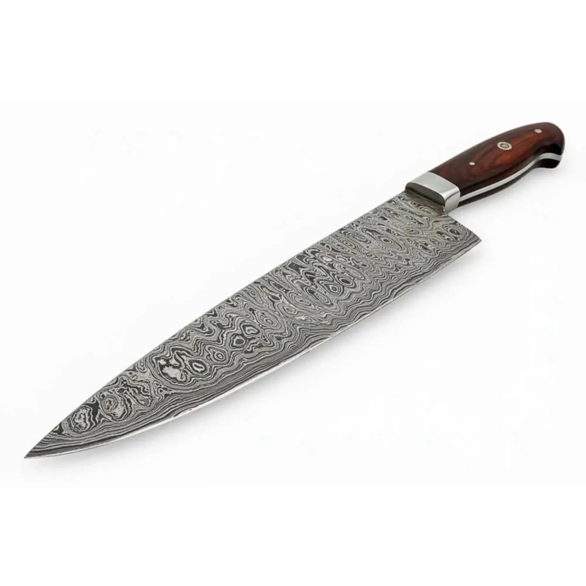Palmarius Outdoors Damascus Steel Santoku Japanese Chef Knife Red Micarta Handle DK-0112 Santoku Knife