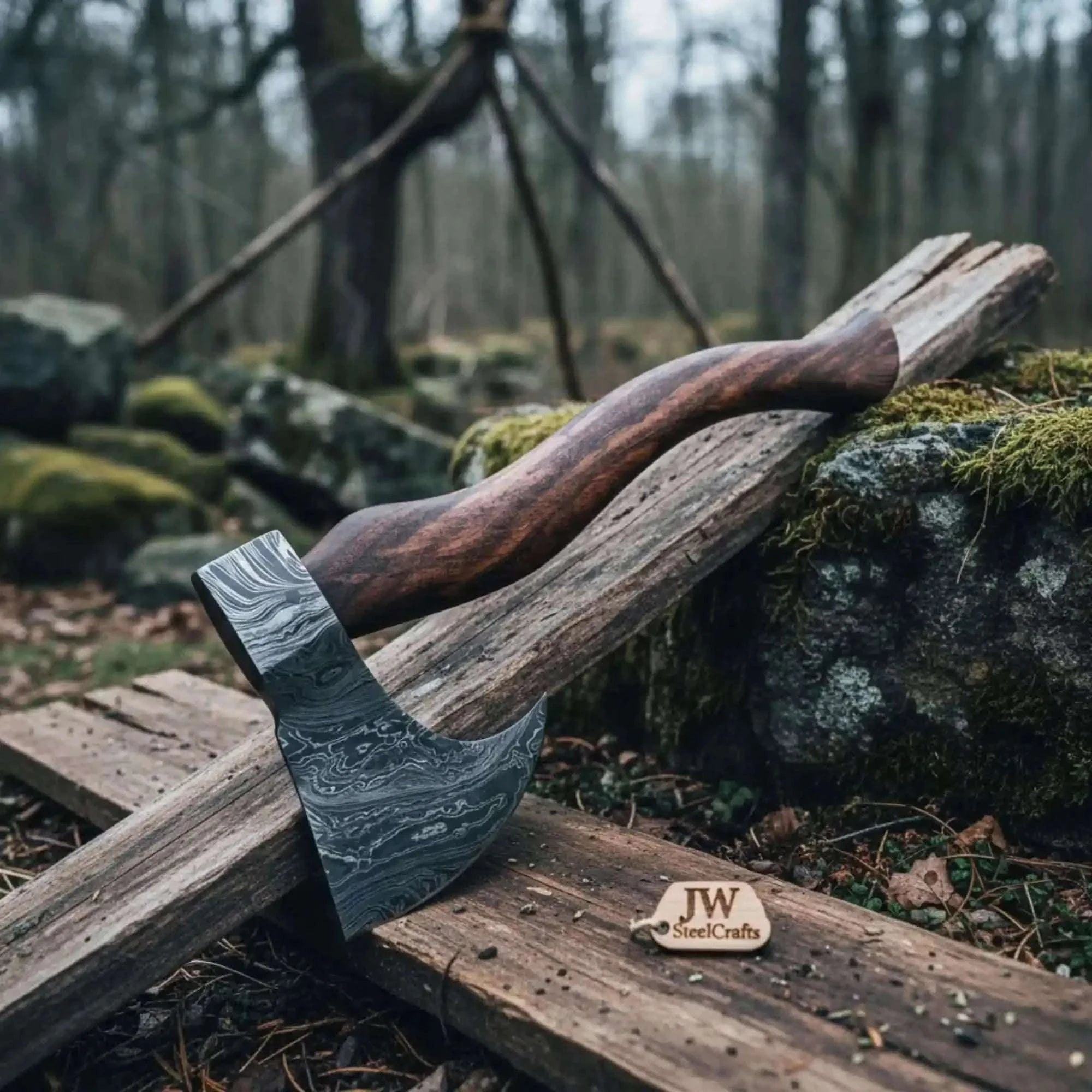 Palmarius Outdoors Norse Skeggøx — Compact Bearded Camp Axe (10th–11th century working pattern) Handmade Axe