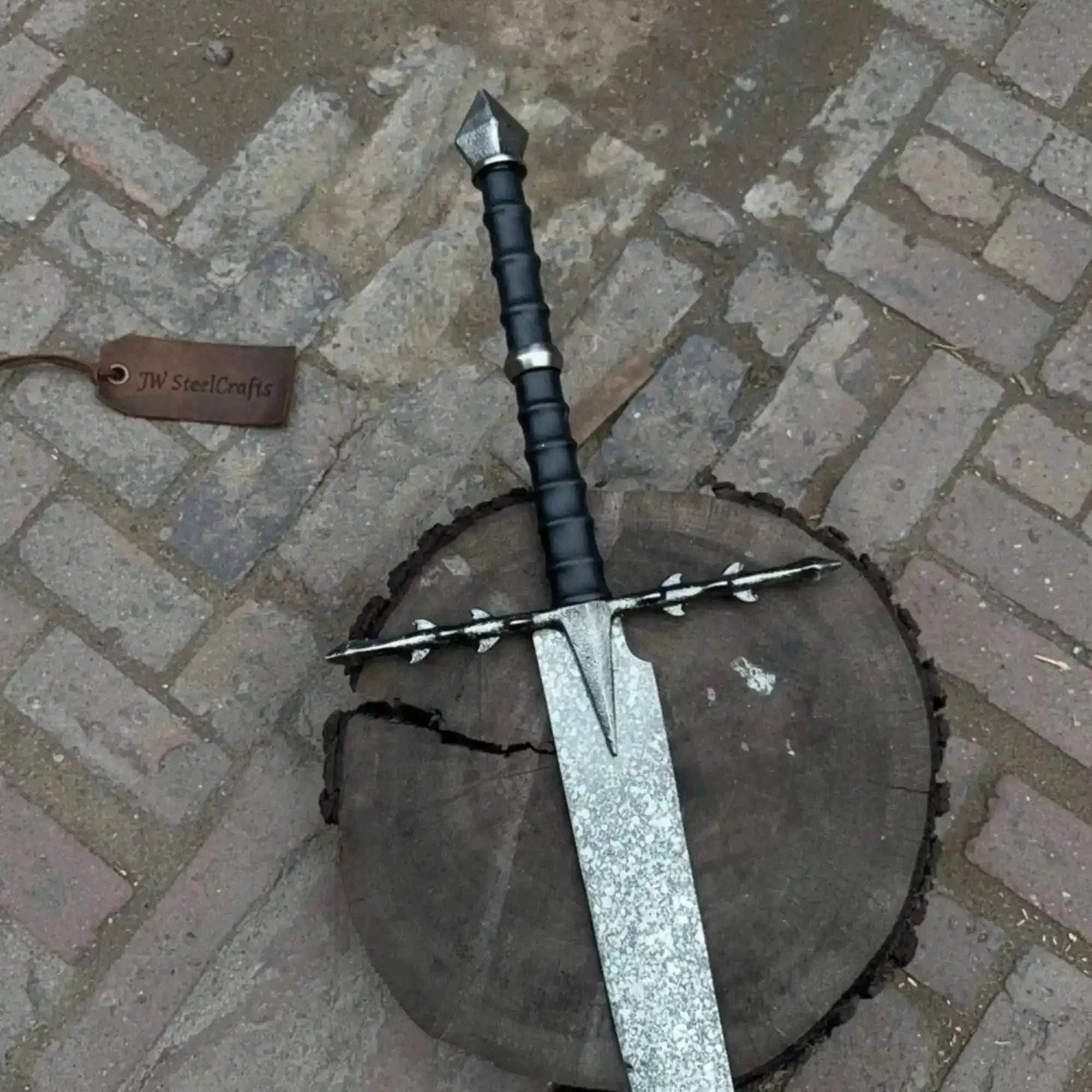 Palmarius Outdoors Thornguard Handmade Dark Fantasy Greatsword | Thorn Spike Carbon Steel Sword
