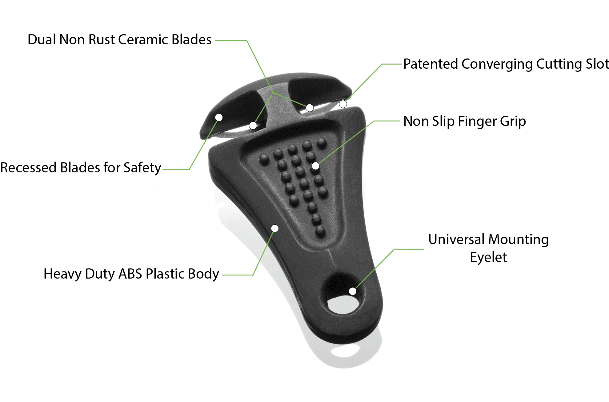 Palmarius Outdoors Line Cutterz Ceramic Blade Zipper Pull 