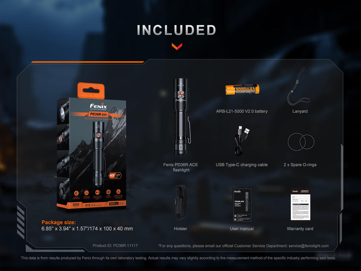 Fenix PD36R ACE Customizable Multi-Mode Flashlight