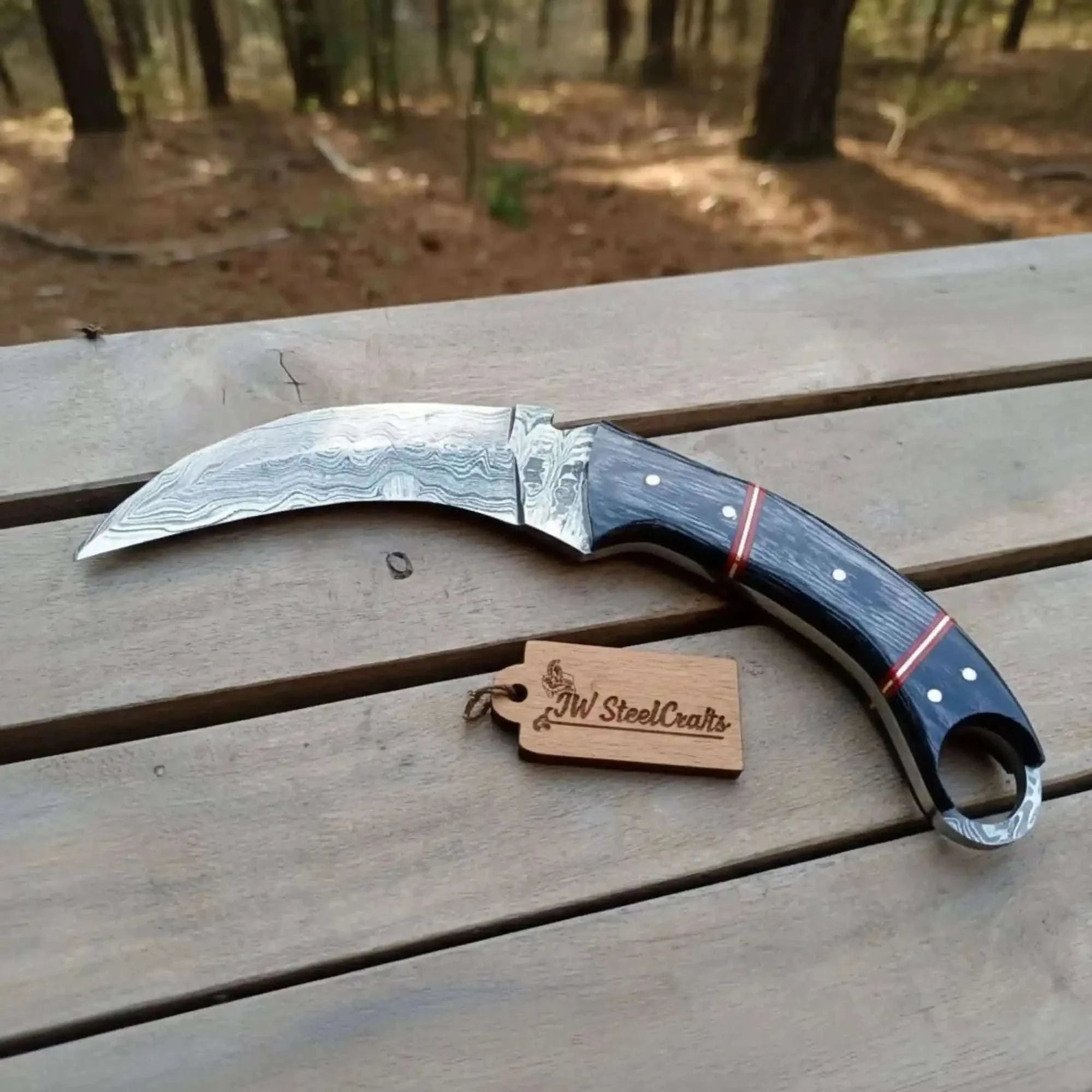 Palmarius Outdoors Hand Forged Karambit Knife By JW Steel Crafts karambit knife