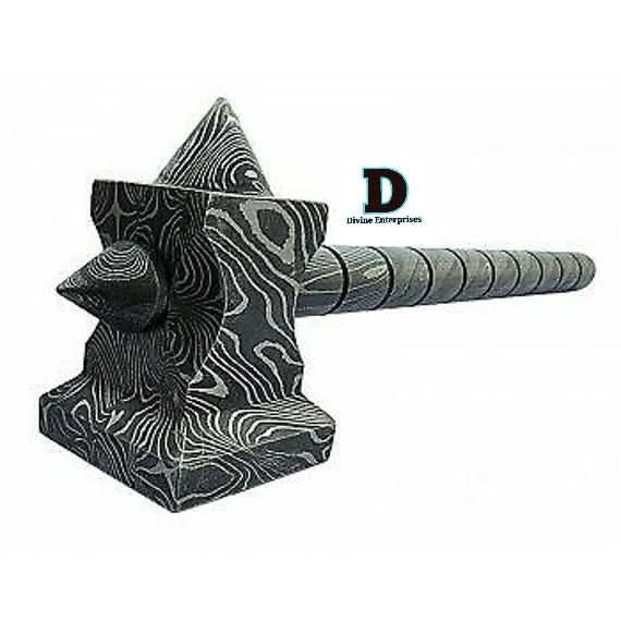 Palmarius Outdoors Hand made Damascus steel viking hammer Divine Enterprises Thor Hammer