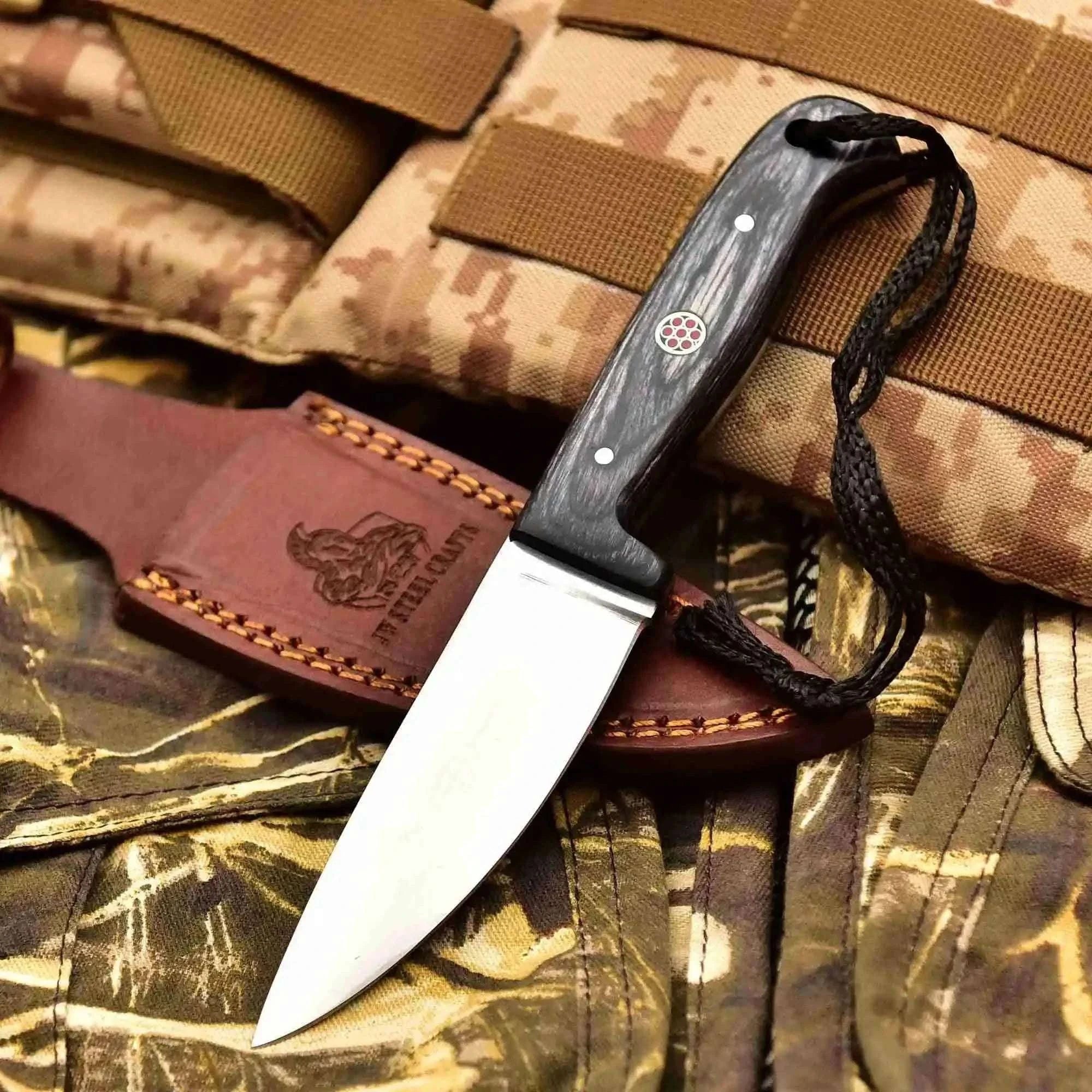 Palmarius Outdoors Prairie Blade Survival Knife Carbon Steel Multiple Handle Colors | JW SteelCrafts Skinner Knife