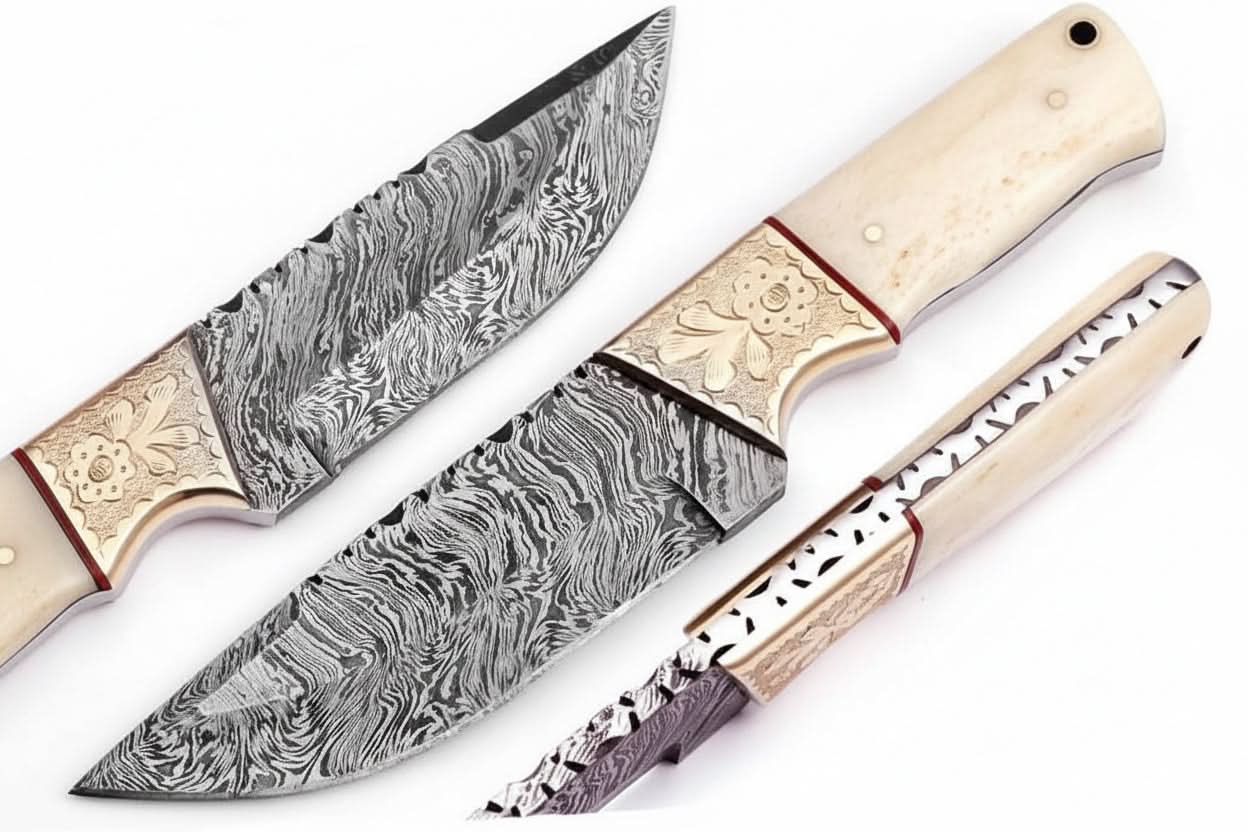 Palmarius Outdoors Handmade Bushcraft Knife Damascus Steel DK-0407 