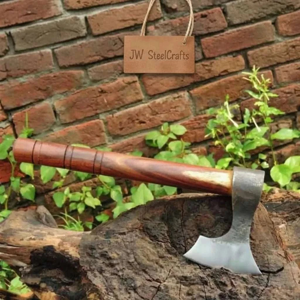 Palmarius Outdoors Traditional Bearded Camp Hatchet with Forge Finished Head Handmade Axe