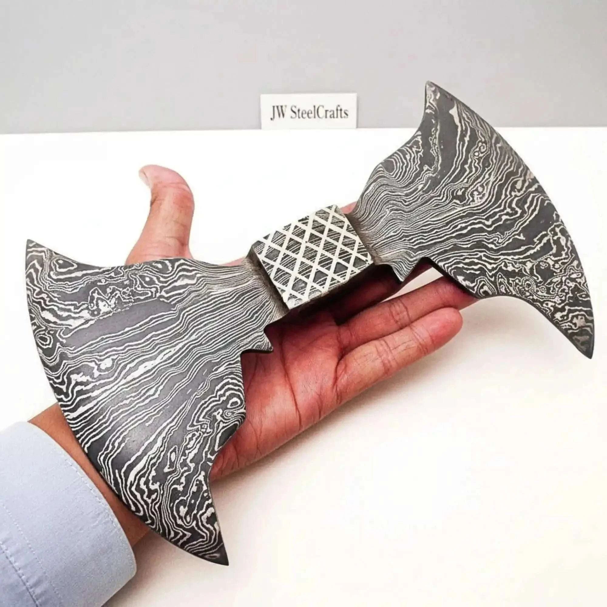 Palmarius Outdoors Handmade Damascus Steel Blank Double headed Axe 