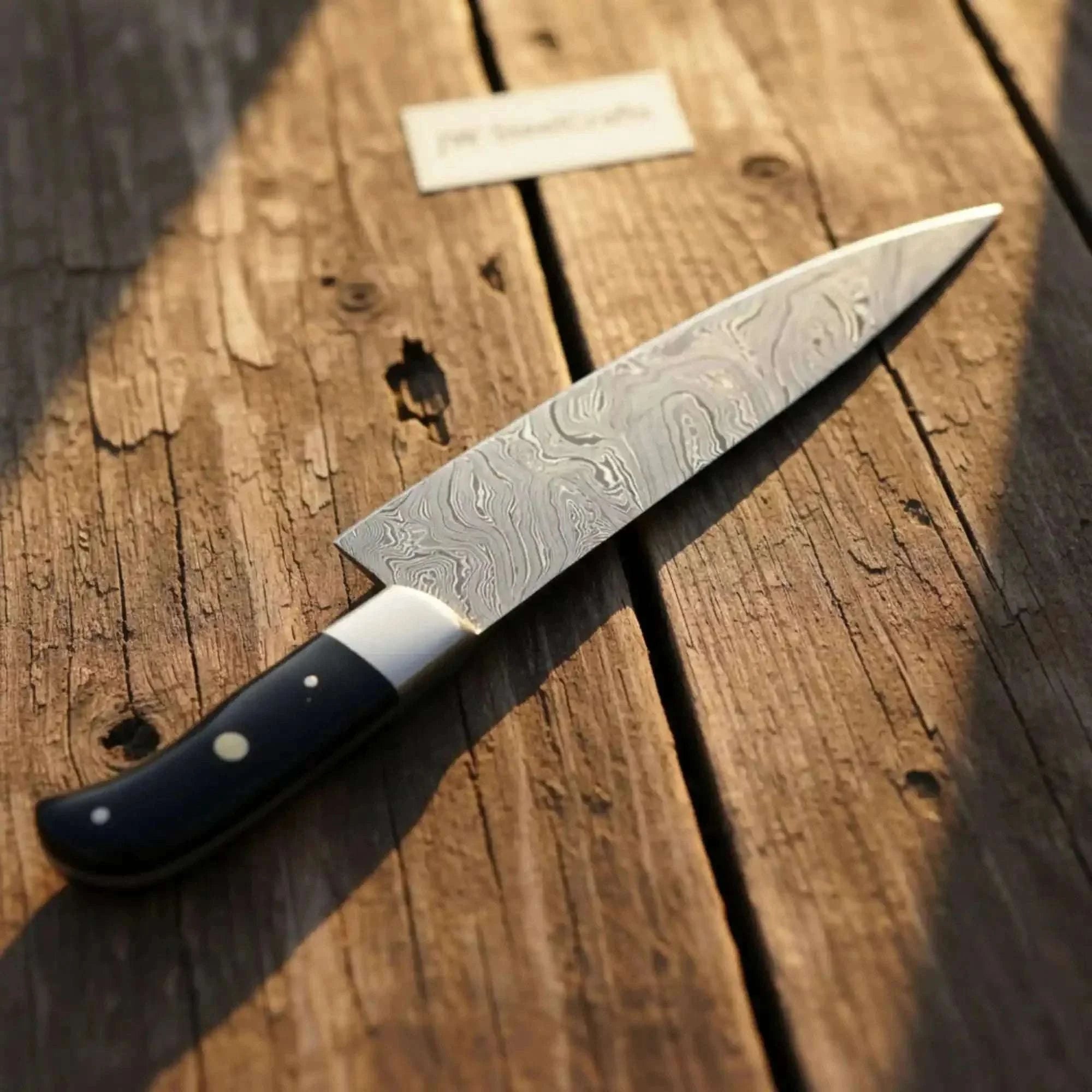 Palmarius Outdoors Handmade Gyuto Vortex Chef knife Damascus Steel-Black Handle Sharp and Reliable 