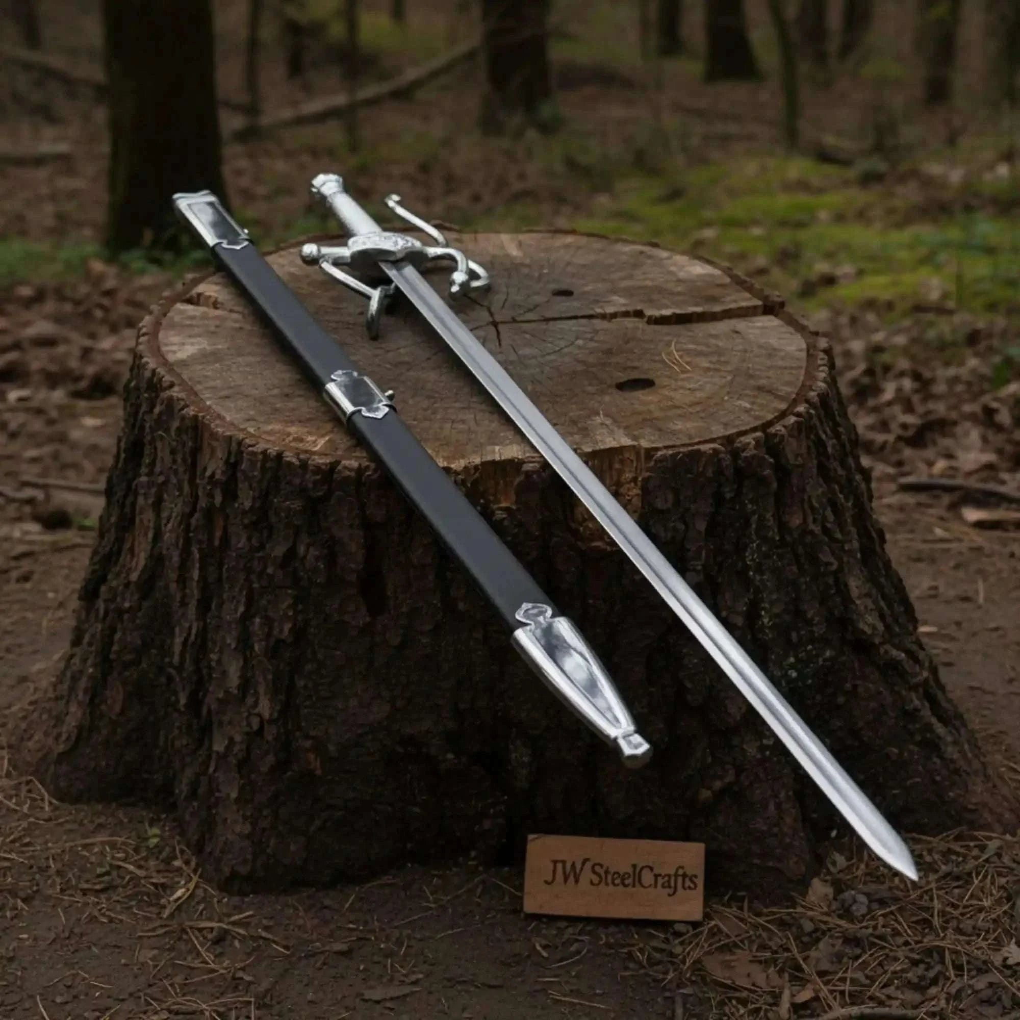 Palmarius Outdoors Handmade Renaissance Rapier Sword Replica in Polished Steel for Collection and Display 