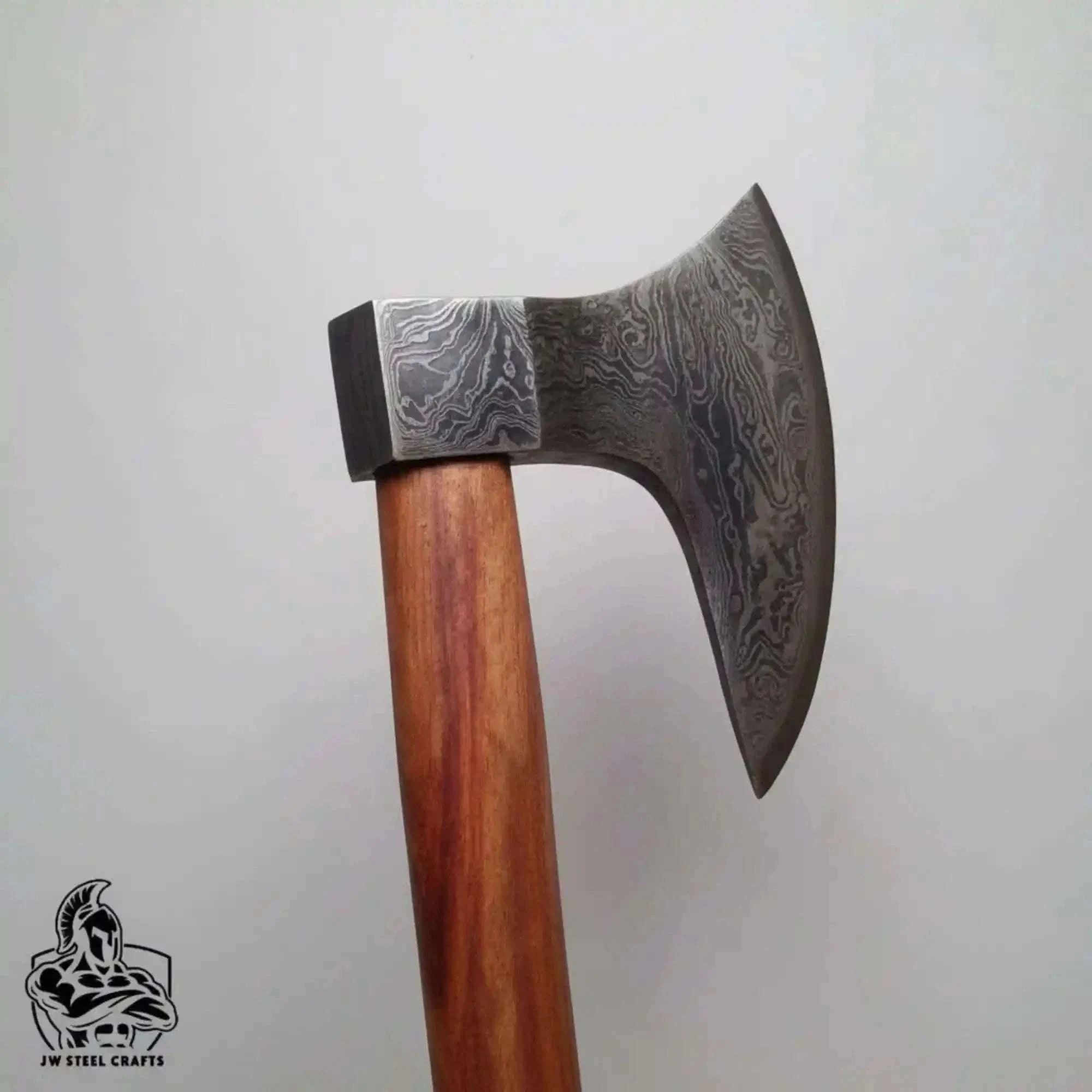 Palmarius Outdoors Hook Claw Damascus Axe with Rosewood Handle for Wood Processing Handmade Axe