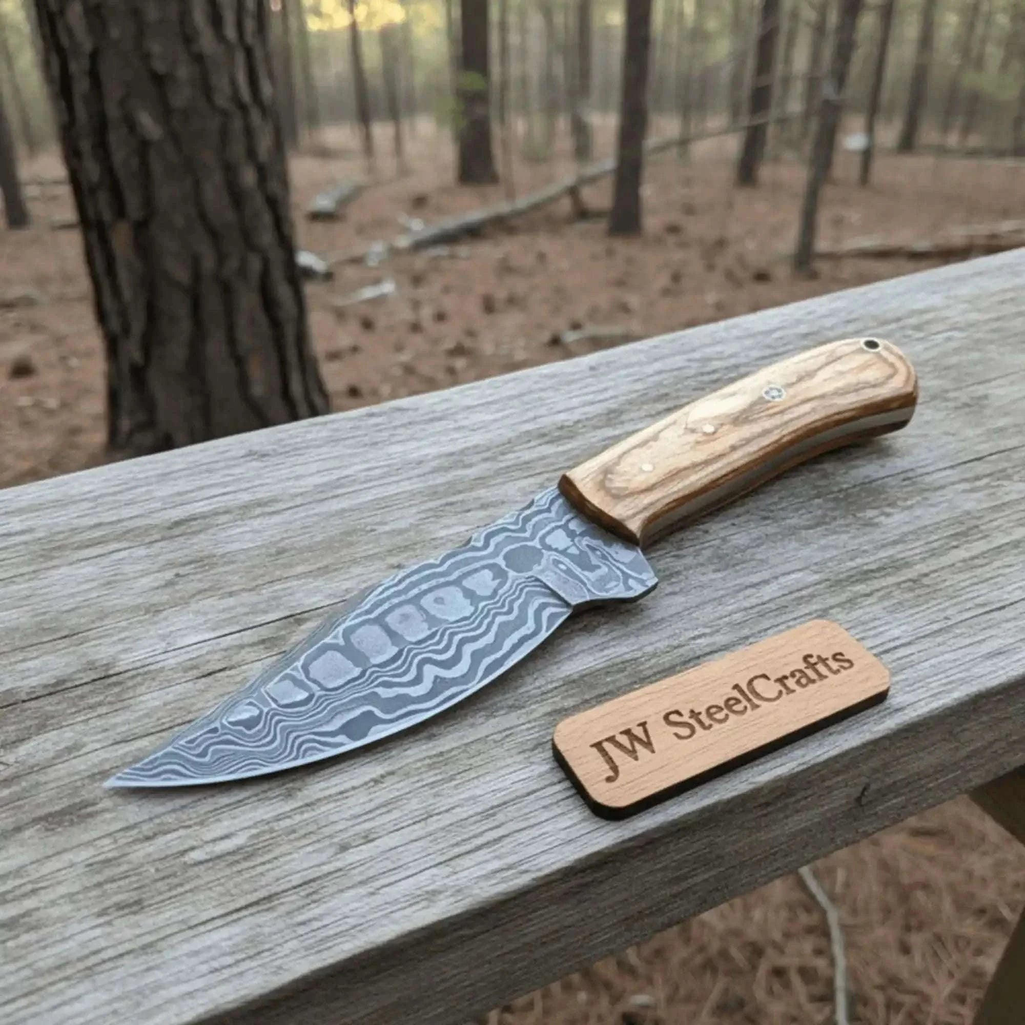 Palmarius Outdoors Custom Made Skinner Knife with Premium Wood Handle Handmade Hunting Blade Skinner Knife