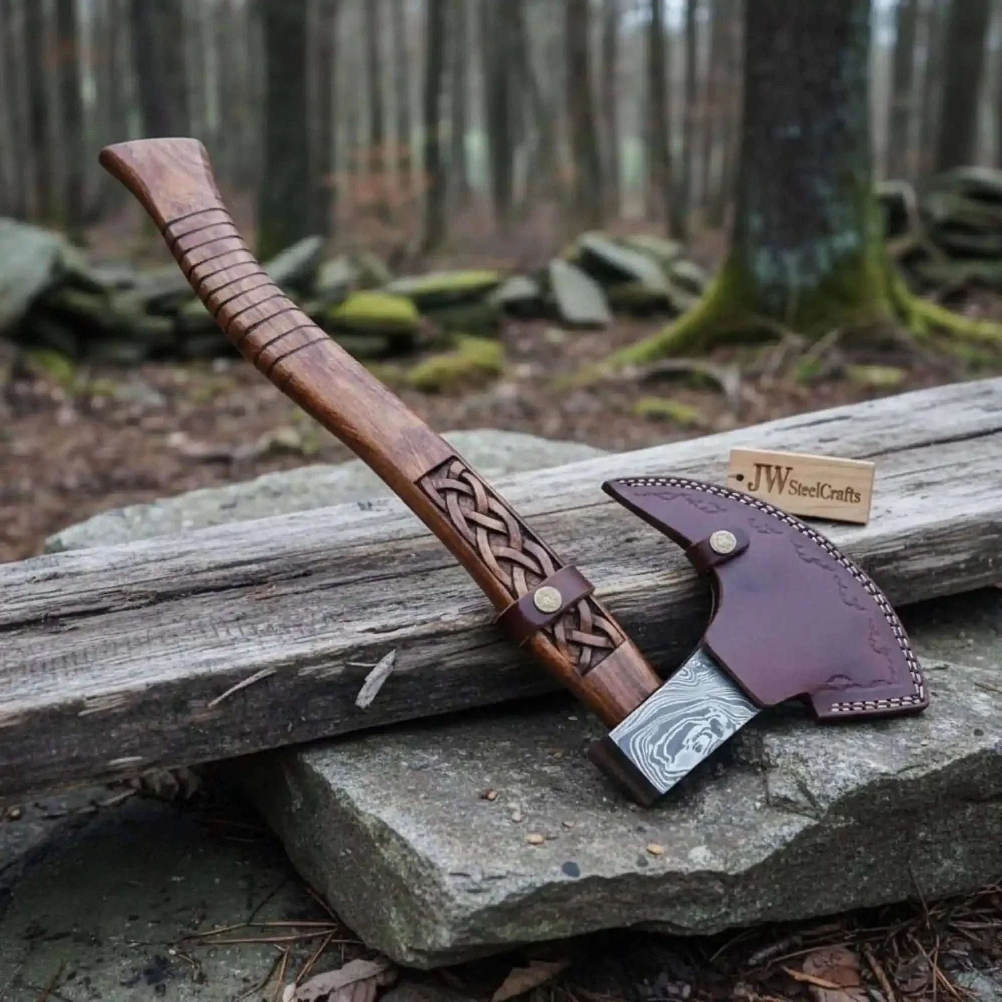 Palmarius Outdoors Handmade Damascus Steel Tomahawk Axe Handmade Axe