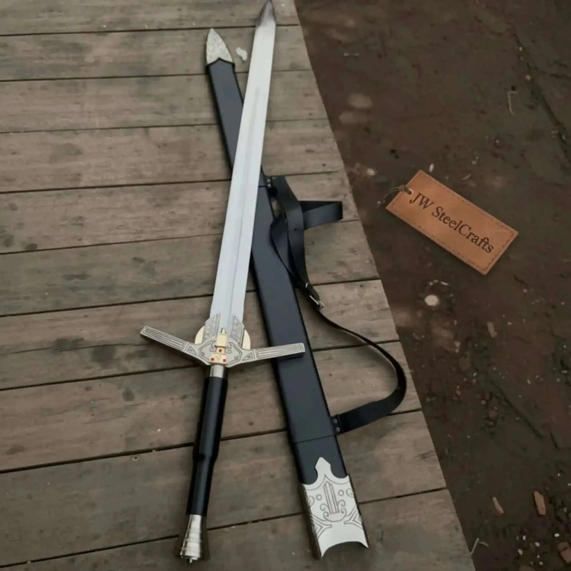 Palmarius Outdoors Handcrafted Medieval Longsword Replica with Two-Handed Grip 