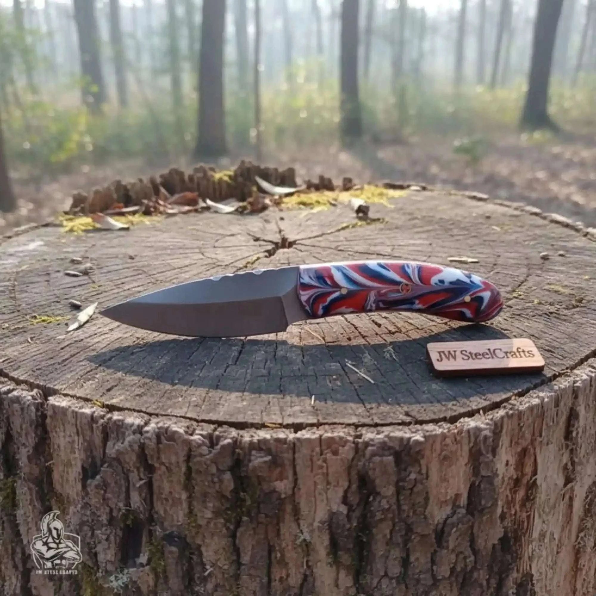 Palmarius Outdoors Handmade Skinner Knife Resin Handle Fixed Blade Hunting Knife JW SteelCrafts skinner knife