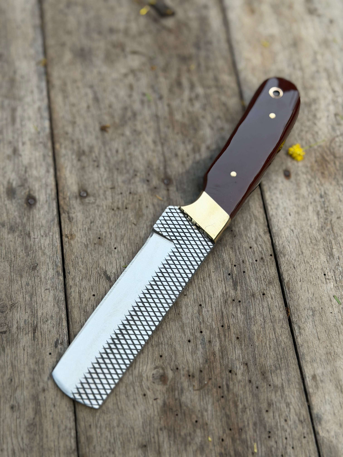 Palmarius Outdoors Handmade Redwood Trail Bull Cutter Knife 8" with dark red wood handle Bull Cutter Knives Set