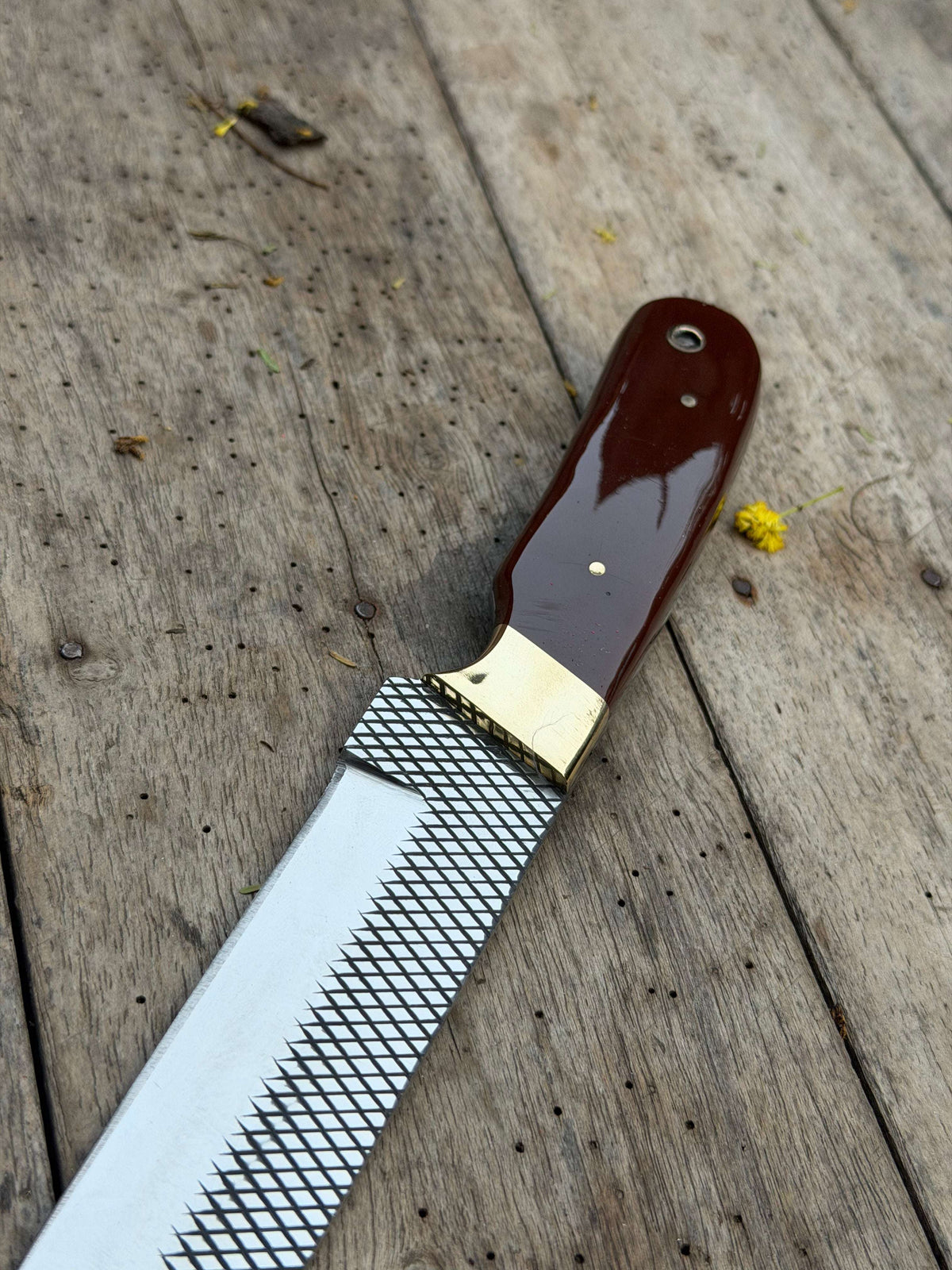 Palmarius Outdoors Handmade Redwood Trail Bull Cutter Knife 8" with dark red wood handle Bull Cutter Knives Set