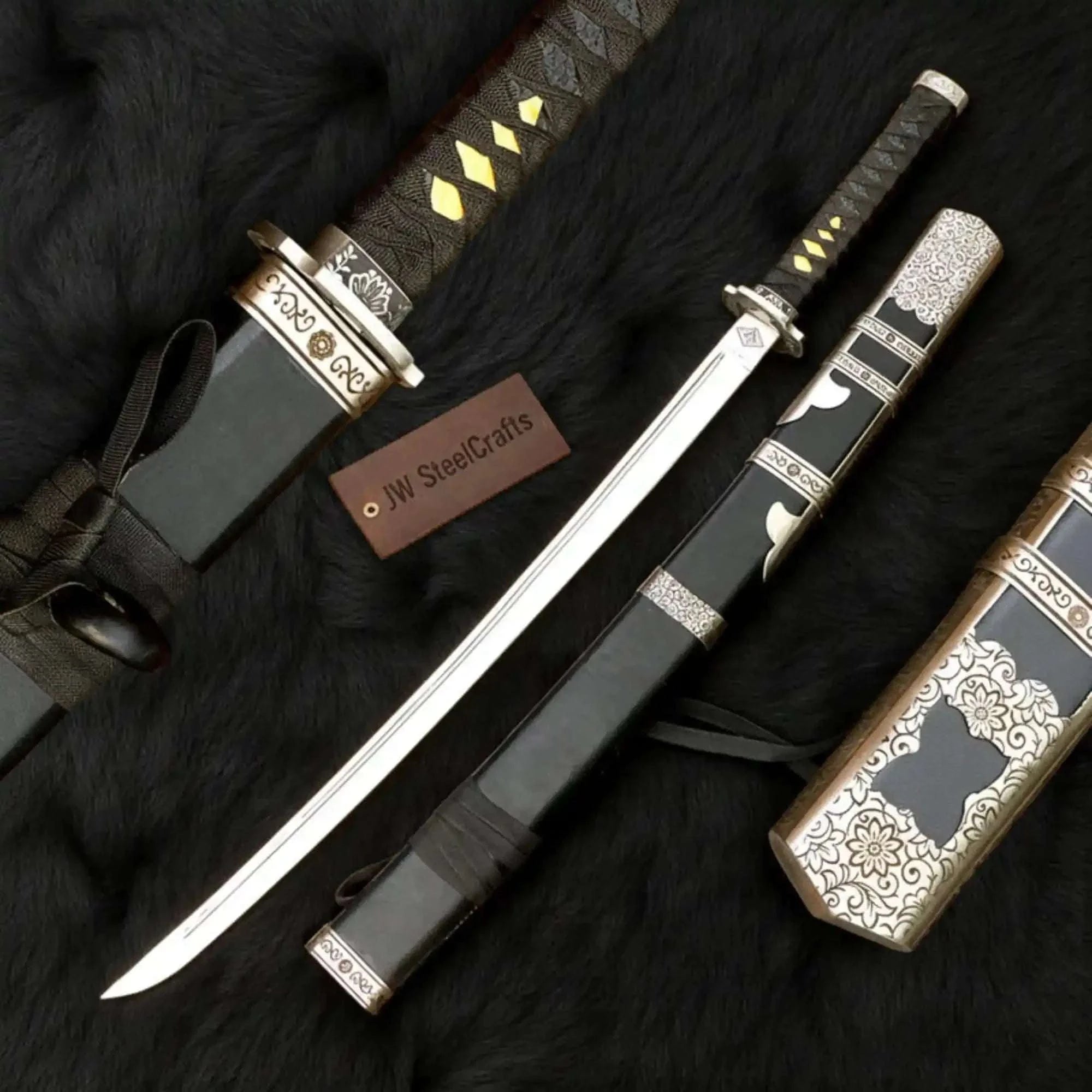 Palmarius Outdoors Handmade Samurai Style Katana High Carbon Steel Display Sword for Collectors 