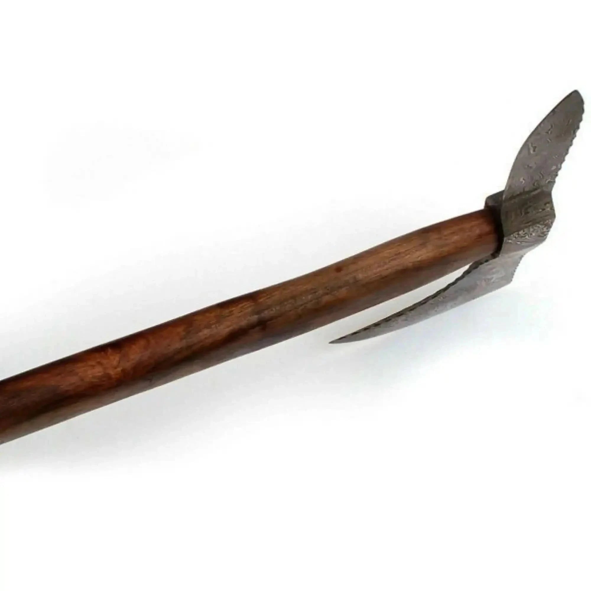 Palmarius Outdoors Damascus Spike Tomahawk with Wide Crescent Edge Handmade Axe